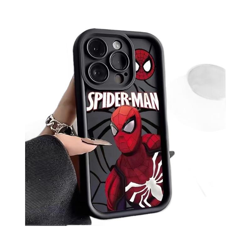 Super Cool Spider-Man Is Suitable for Apple iPhone15promax Mobile Phone Case 14plus Men's 13 All-inclusive 12 Soft.