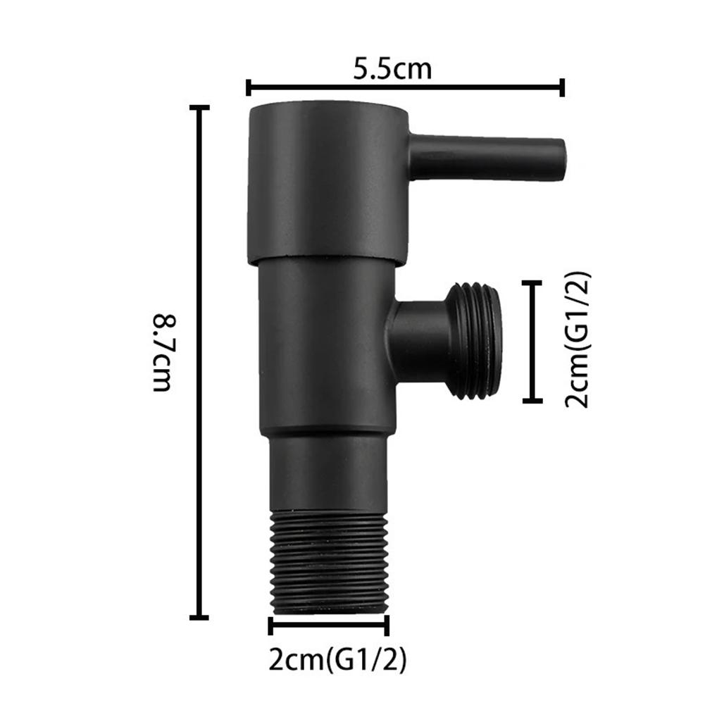 Edelstahl Heiß Kaltwasser Eckventil Großer Durchfluss Bidet Armatur Eckventile Wasserhahn für Warmwasserbereiter Dreiwegeventil Badezimmer