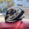 Imitation Street Car Helmet Men's Motorcycle 3C Electric Vehicle Full Helmet Autumn and Winter Knight Double Mirror Riding