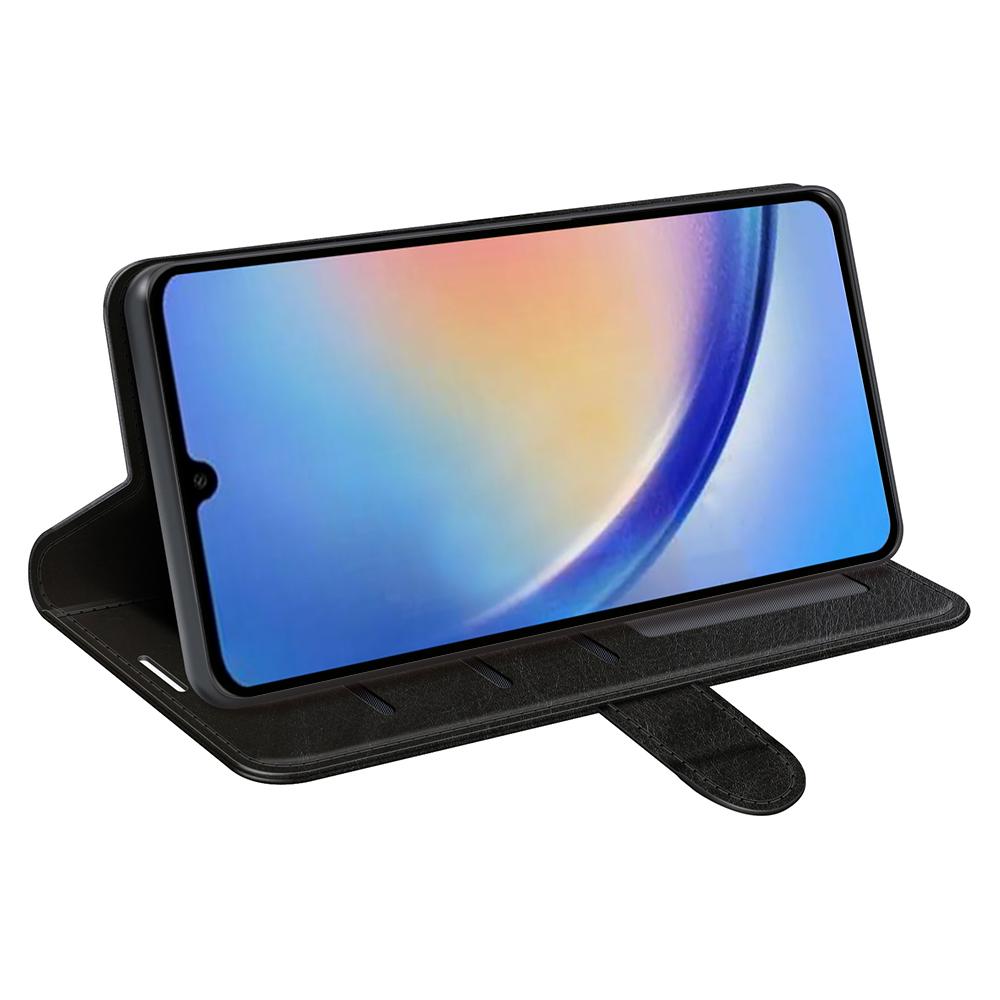 For Samsung Galaxy A34 5G Crazy Horse Texture Case Leather Wallet Stand Folio Flip Cover