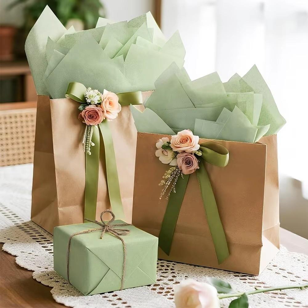 Sage Green Tissue Paper Solid Color Thin Wrap Paper Lightweight Gift Wrapping Paper Birthday