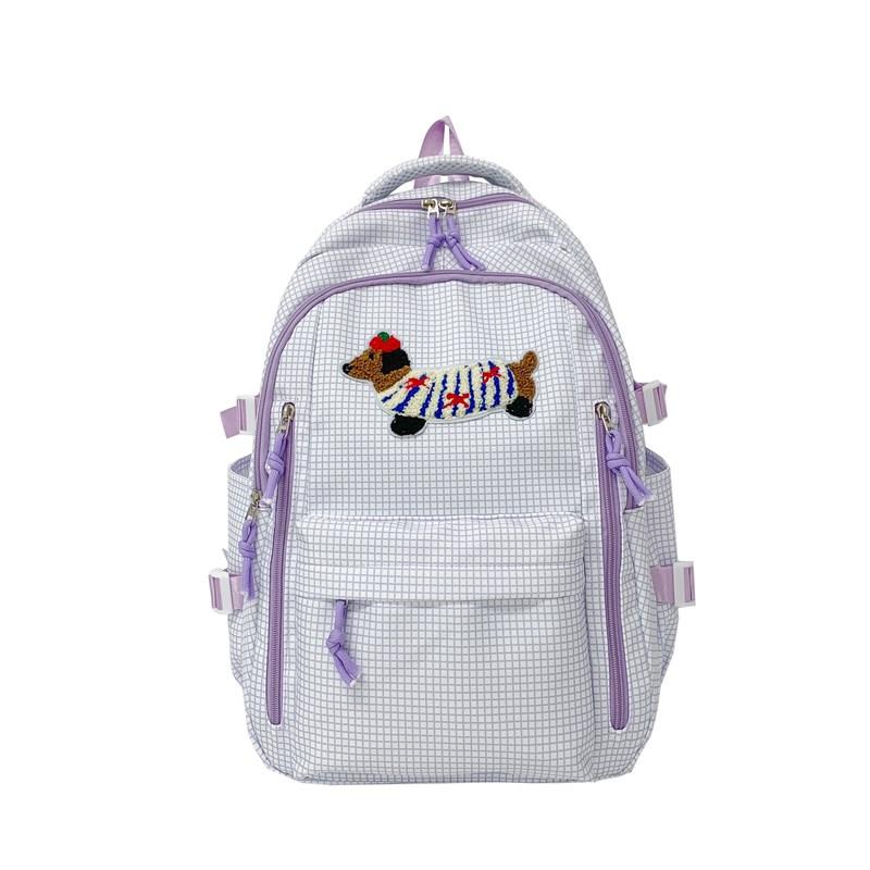 Plaid Schoolbag Women's Large Capacity Backpack Student Backpack
