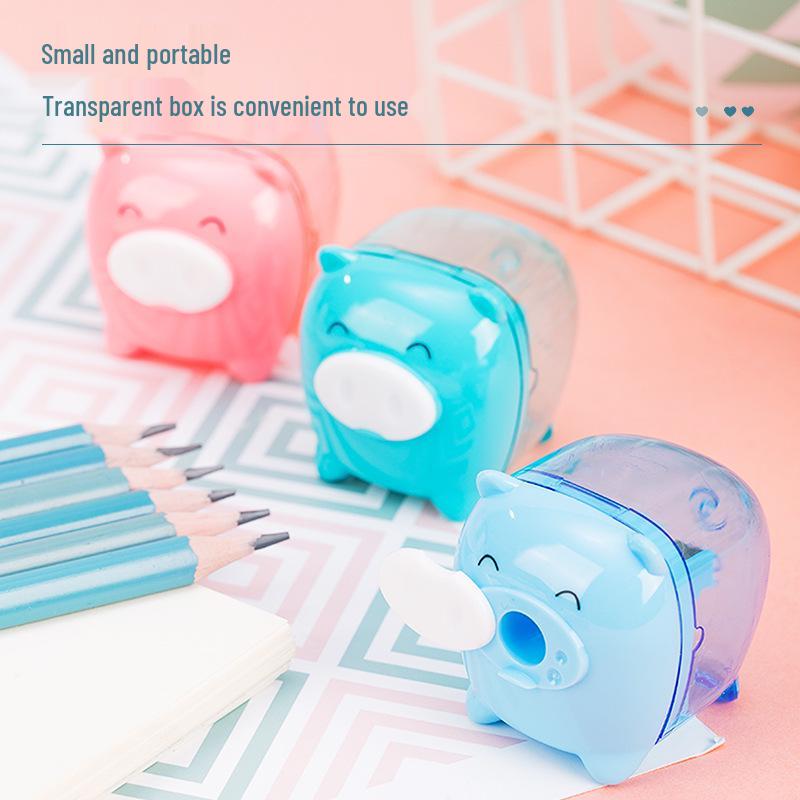 Deli Cartoon Cute Manual Pencil Sharpener for Kids - Plastic Student Stationery