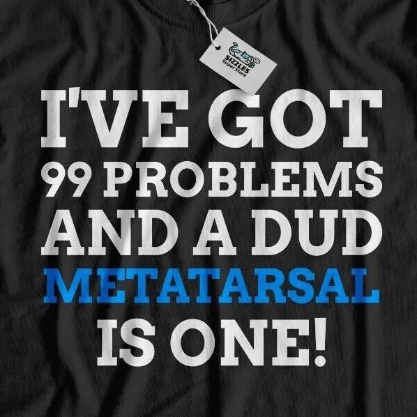 Unisex Funny Metatarsal T-Shirt Broken Foot Gift Feet Surgery Tee Soccer Injury L