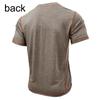 Men's Breathable Casual Short Sleeve Henley Button Cotton Lightweight Soft T-shirt for Male Comfortable Fit Loose Work Vacation Pullover Top