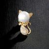 1pc Cute Cat Brooch for Women Men Delicate Kitten Animal Brooches Pins Jewelry Accessories Party Birthday Gifts