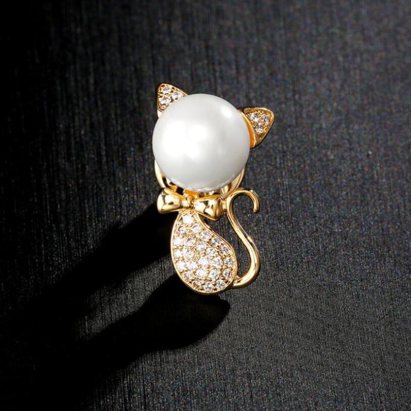 1pc Cute Cat Brooch for Women Men Delicate Kitten Animal Brooches Pins Jewelry Accessories Party Birthday Gifts