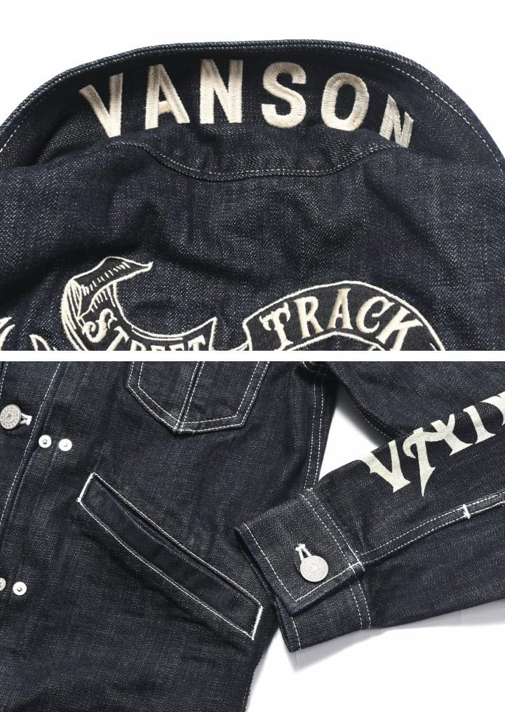 By Our Jeans Custom Design Logo Embroidery Patch Denim Jacket Dark Indigo [Banson] [Custom-ordered Store] & JFV-2302-INDIGO-B (JP, Alphabet, S, (B))