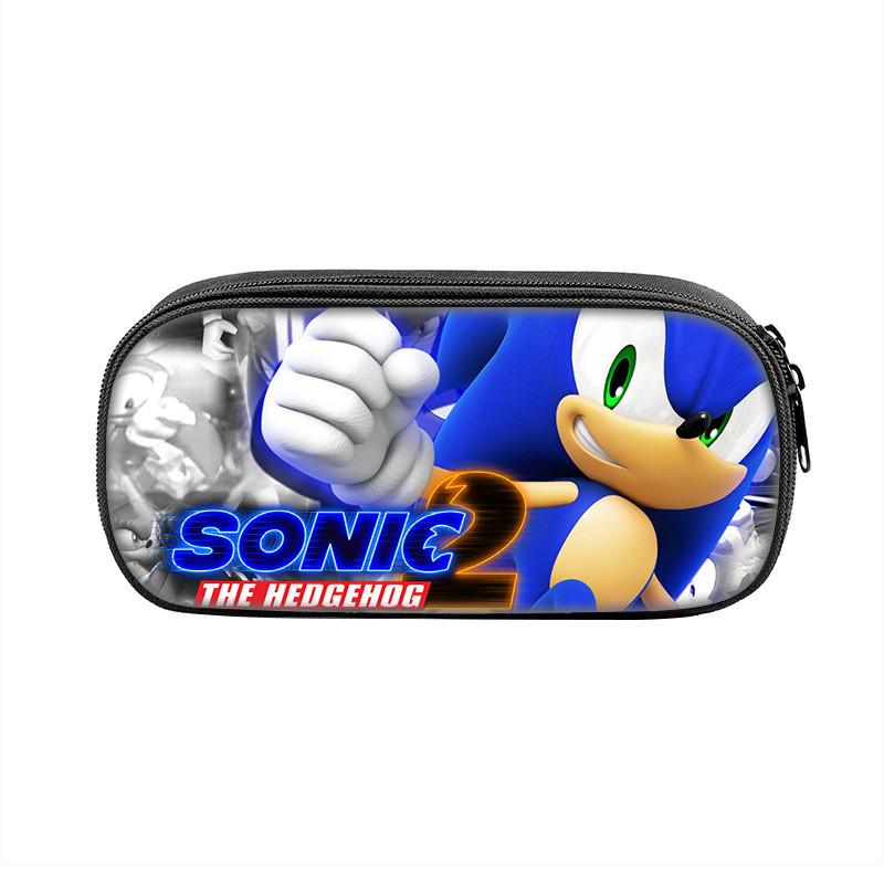 Sonic Cartoon Character Printed Student Single Layer Stationery Storage Bag For School And Gift