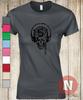 Camiseta Grunge De Calavera Para Damas Ajustada Con Arte Gráfico