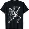Skeleton Playing Guitar Music Gifts For Men Women Rock Band T-Shirt