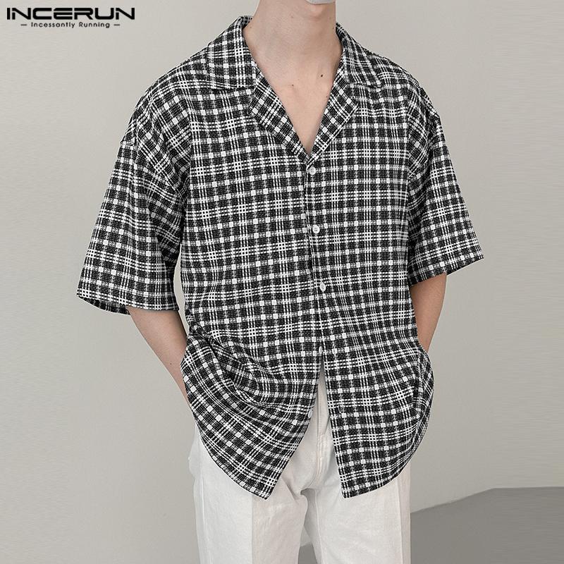 

INCERUN Рубашки в клетку Топы