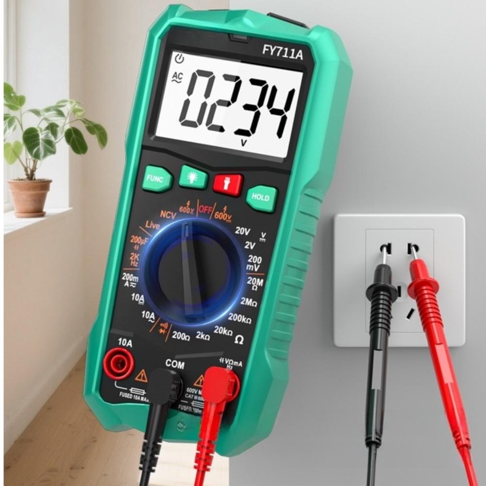 True RMS Digital Multimeter FY711A Auto Range NCV Detection Capacitance Frequency Measurement for Renewable Energy System Checks
