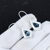 Aquamarine Gemstone Antique Earrings 925 Sterling Silver Earring, Boho Silver Jewelry Dangle Earrings, Gifts For Valentine Day Gifts For Her