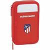 Atlético Madrid-Atlético Madrid Double Pencil Case M854 White Red 12.5 X 19.5 X 4 Cm (28 Pieces)