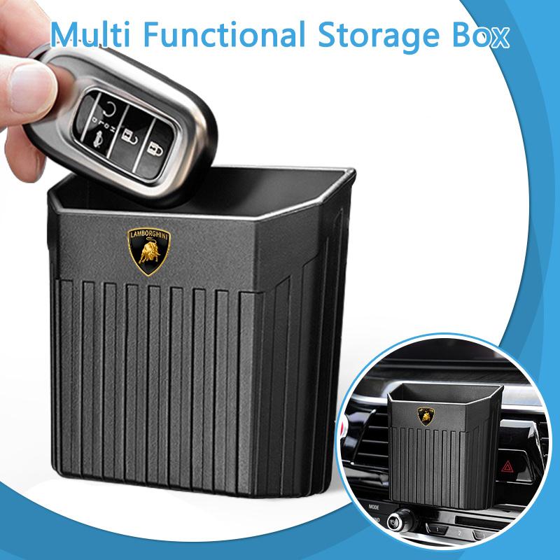 1Pcs Clip-on Storage Box Keys Sunglasses Storage For Lamborghini Organizer Compact Dashboard Storage Pouch Car Storage box TT3