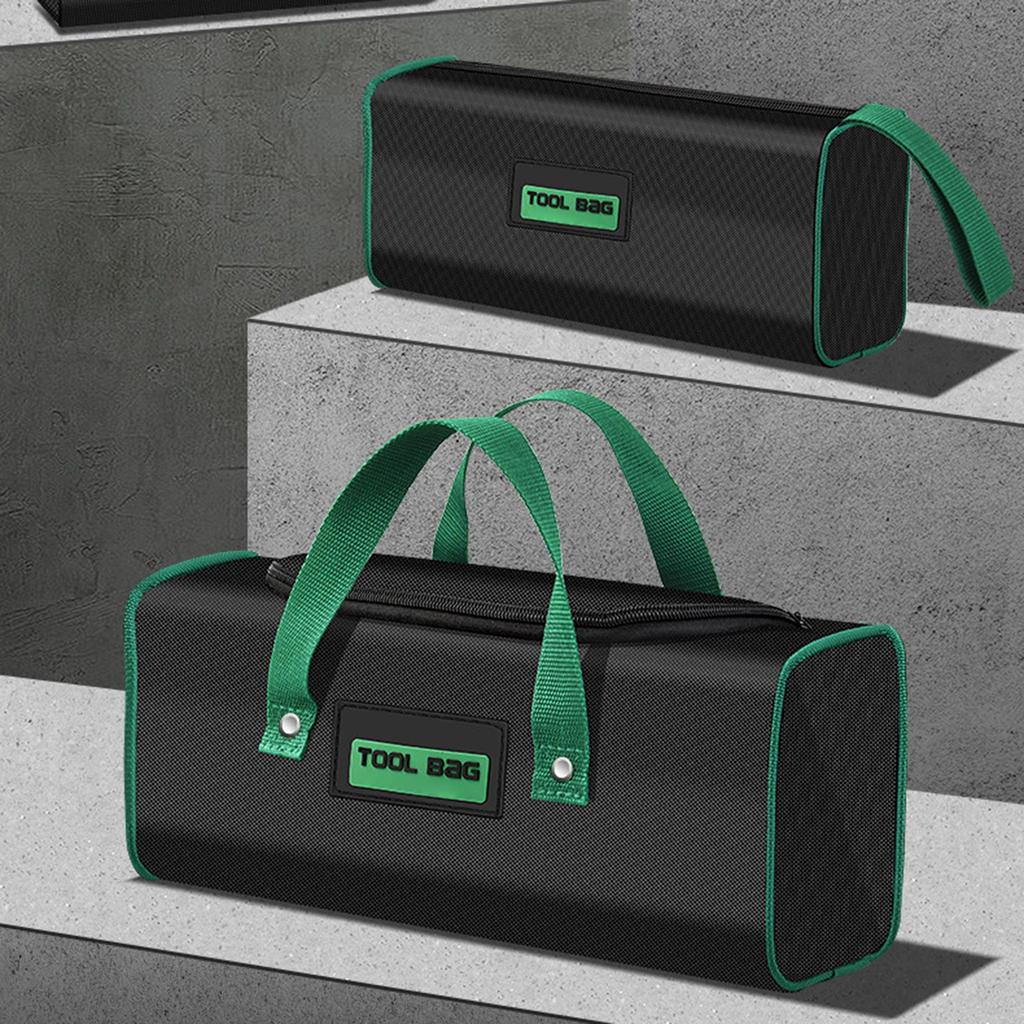 Geantă Portabilă Ușoară pentru Depozitare Electrician Organizatoare de Scule Pânză Oxford Verde pentru Meseriași Gestionare Eficientă a Sculelor