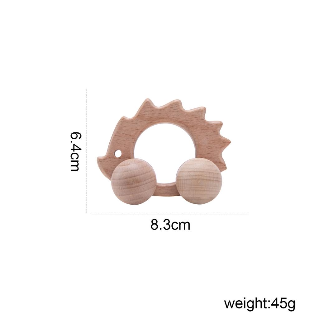Walnut Wood Mini Colorful Car, Children Early Education Educational Wooden Building Block Toy, Infant Toddler Push Cart