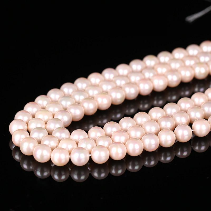 Natural Fresh Water Shell Simulated Pearl Beads for Jewelry Making, DIY Bracelet, Necklace Strand, 6mm, 8mm, 10mm, Wholesale