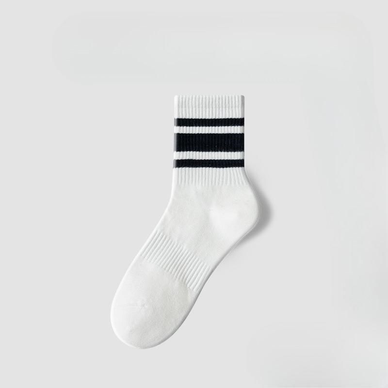 

Men and Women Spring and Autumn Pure Cotton Deodorizing Running Socks 1 pair чорний/білий