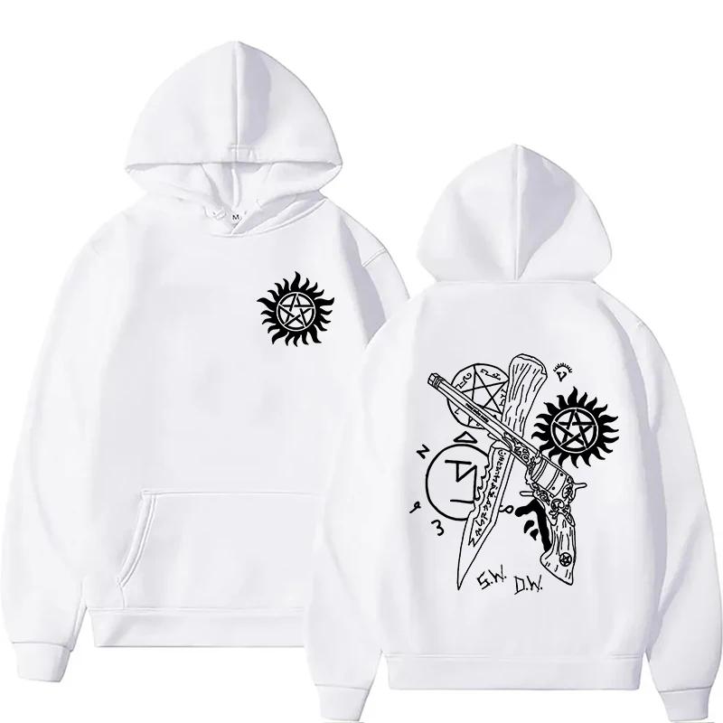 Supernatural Print Hoodie Women Men Causal Fashion Harajuku Long Sleeve Pullover Autumn Winter Fleece Sweatshirt