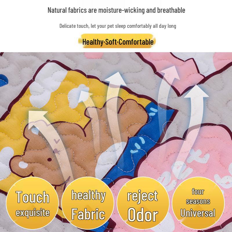 Pet Floor Mat: Four Seasons Dog and Cat Sleeping Pad, Cotton Bed Mat