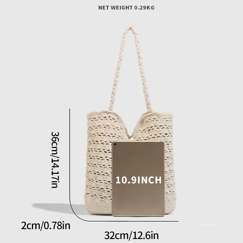 Modische einseitige gewebte Tasche für den Weg zur Arbeit Tragetasche für den Urlaub am Meer Strandtasche