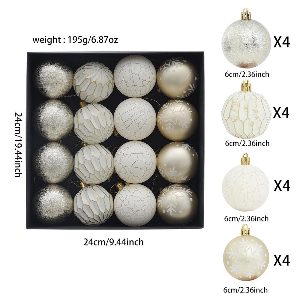 Luxury Snowflake Pattern Christmas Ball Gift Box - Multicolor Tree Ornaments