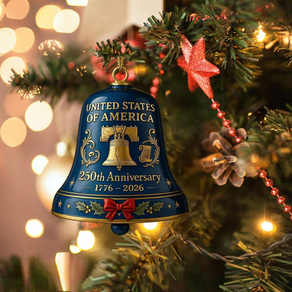 250TH Anniversary Bell Ornament Christmas Tree Decoration Craft Decorative Lightweight Xmas Pendant