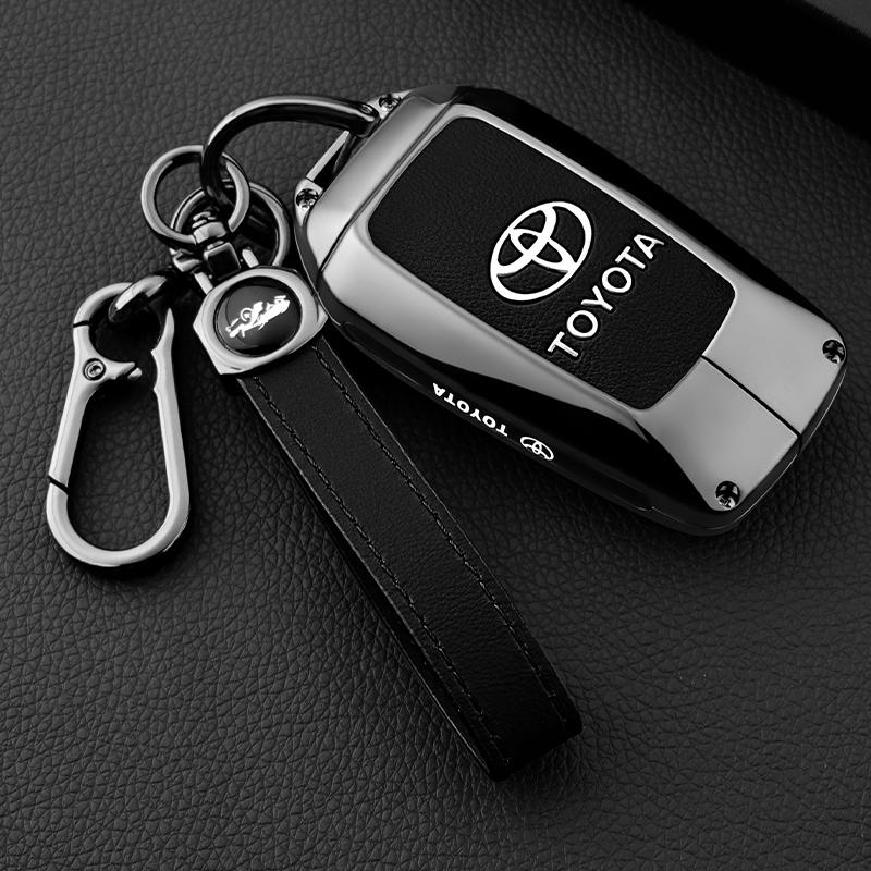 BAXL9 Zinc Alloy Car Key Cover Case For Toyota RAV4 Highland Coralla Hilux Fortuner Land Cruiser Camry Crown Keychain Accessories