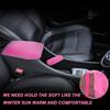 7PCS Set Car Interior Aesthetic Accessories, Fluffy 15 Inch Steering Wheel Cover, Armrest Pad, Seat Belt Cover,Gear Shift Cover, Fit Girly Car