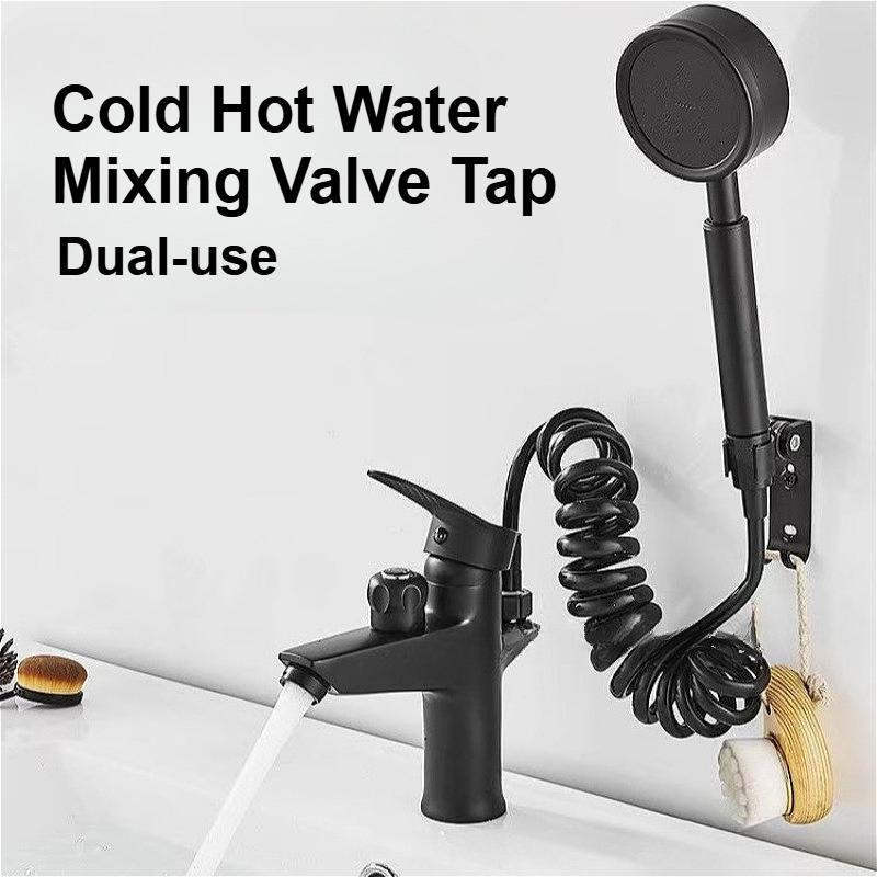 Toilet Countertop WashBasin Tap Bathroom Basin Faucets Deck Mounted Multifunctional Hot and Cold Water Tap Bathroom Mixer Valve