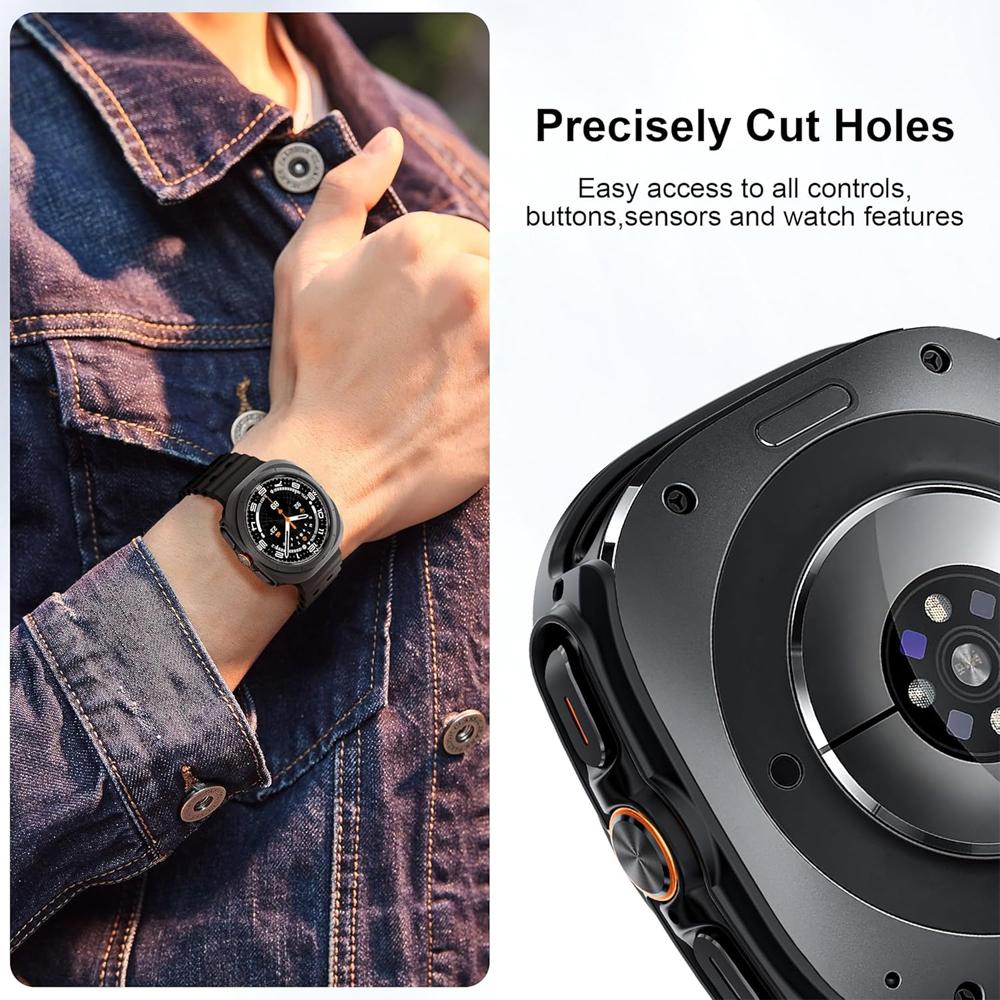 Case for Samsung Galaxy Watch Ultra 47mm Screen protector Accessories Hard PC Frame Bumper protective Galaxy Watch 7 Ultra Cover