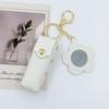 New PVC Lipstick Bags Heart-Shaped Mirror Various Colors Lipstick Pouch Mini Size Keychain Lip Makeups Bag Daily Carry