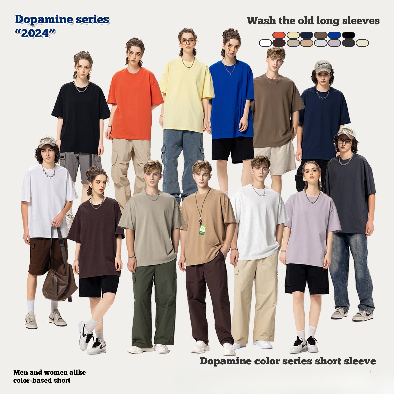 

Хлопковая футболка с короткими рукавами 305 г, мужская модная брендовая мужская футболка с короткими рукавами и открытыми плечами