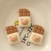 Milk Tea Color Bear Biscuits DIY Resin Handmade Jewelry Accessories Cream Glue Hairpin Brooch