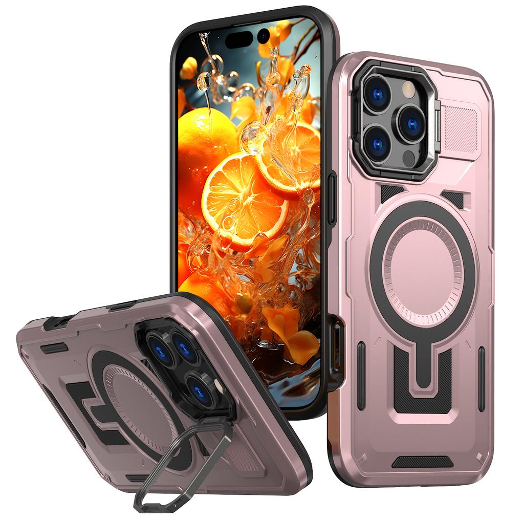 New Product for IPhone16Pro Mobile Phone Case Magnetic Lens Holder Two-in-one Anti-fall Armor S25 Protective Cover