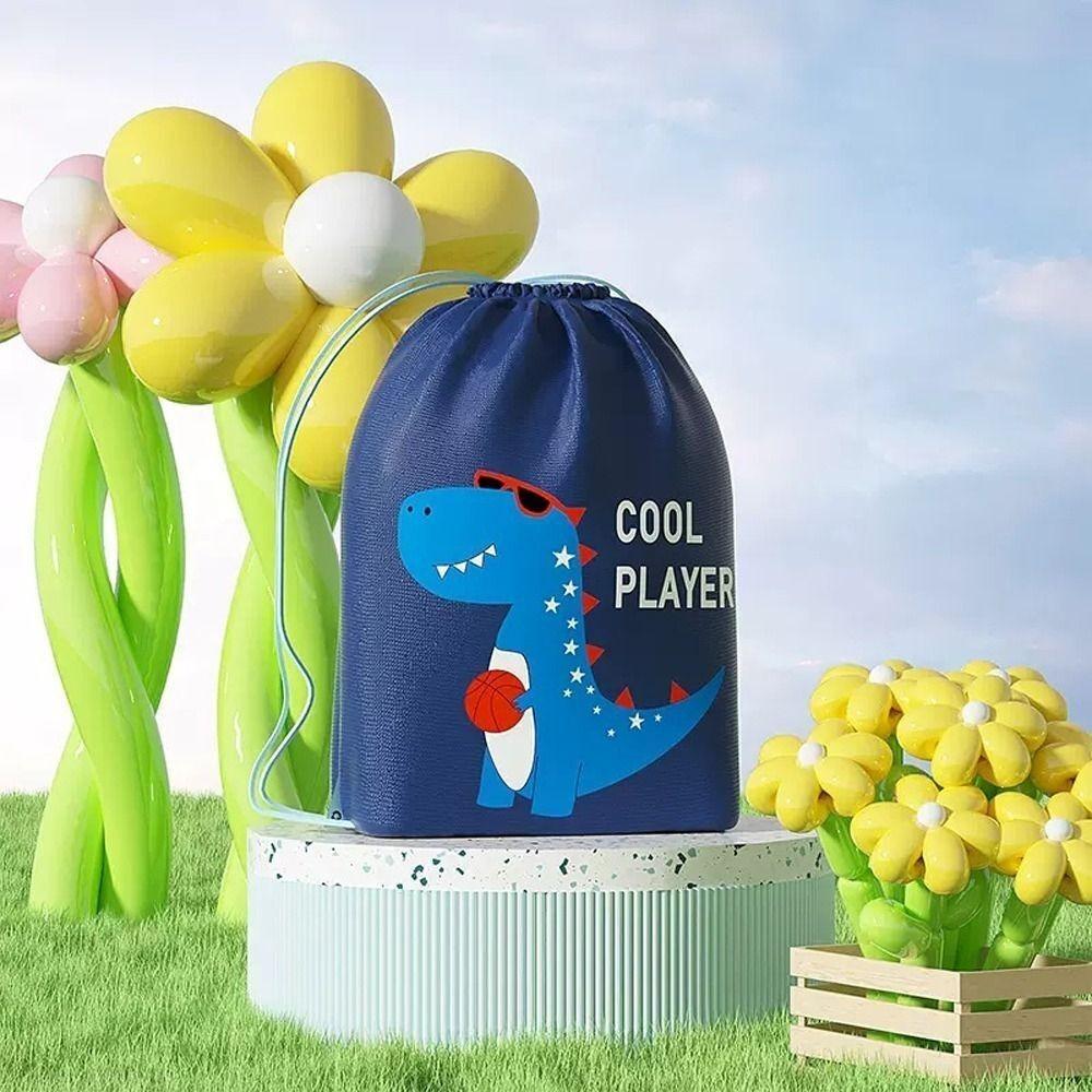 Dinosaur Children's Swimming Bag Waterproof Sports Drawstring Pouch Portable Pool Beach Dinosaur Children's Swimming Storage Bag