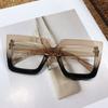 Oversized Frame Anti-Blue Light Glasses Transparent Plain Glasses Ins Square Eyeglasses  Man