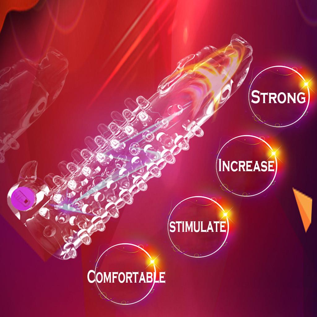 Spike Dotted Ribbed Delay Condom Bump Enhance Thorn Reuseable Vibrate Condom