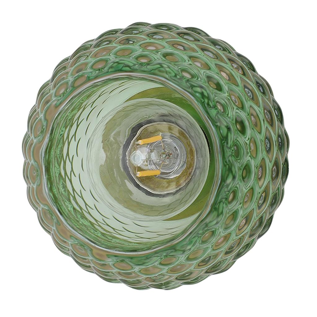 Small Table Lamp Pinecone Shape LED Cordless Battery Operated Glass Bedside Table Lamp with Timer for Bedroom Bathroom Kitchen