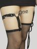 Bat Wing Love Socks Clip - Dark Punk Style Elastic Garter for Women