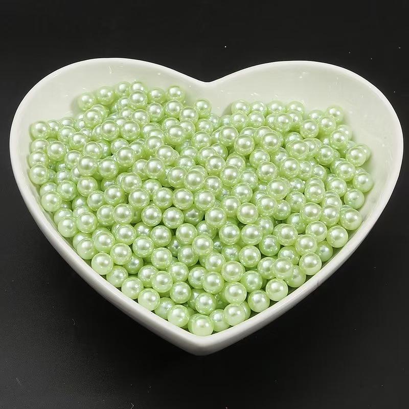 3-12Mm Round Non-Porous Abs Color Imitation Pearl Loose Beads Diy Handmade Jewelry Nail Bead Clothing Matching