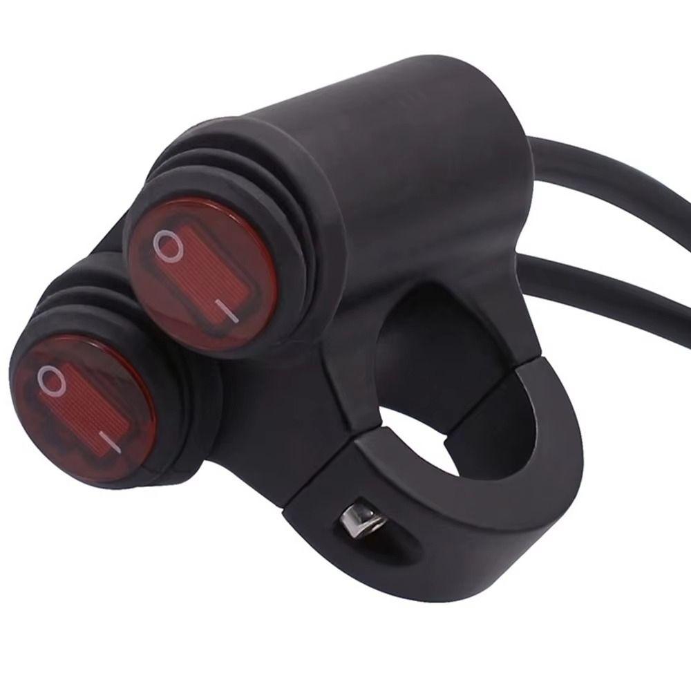 Aluminum Zinc Zinc Alloy Handlebar Mount Switch Button DC12V Headlight On/Off Switch Spot Light