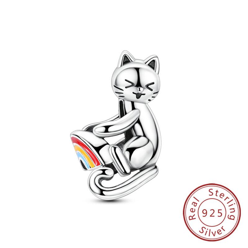 New Original Copper Charms Beads Pendant Owl Bow Round Simple Zircon Beads For Women Fine Jewelry Making