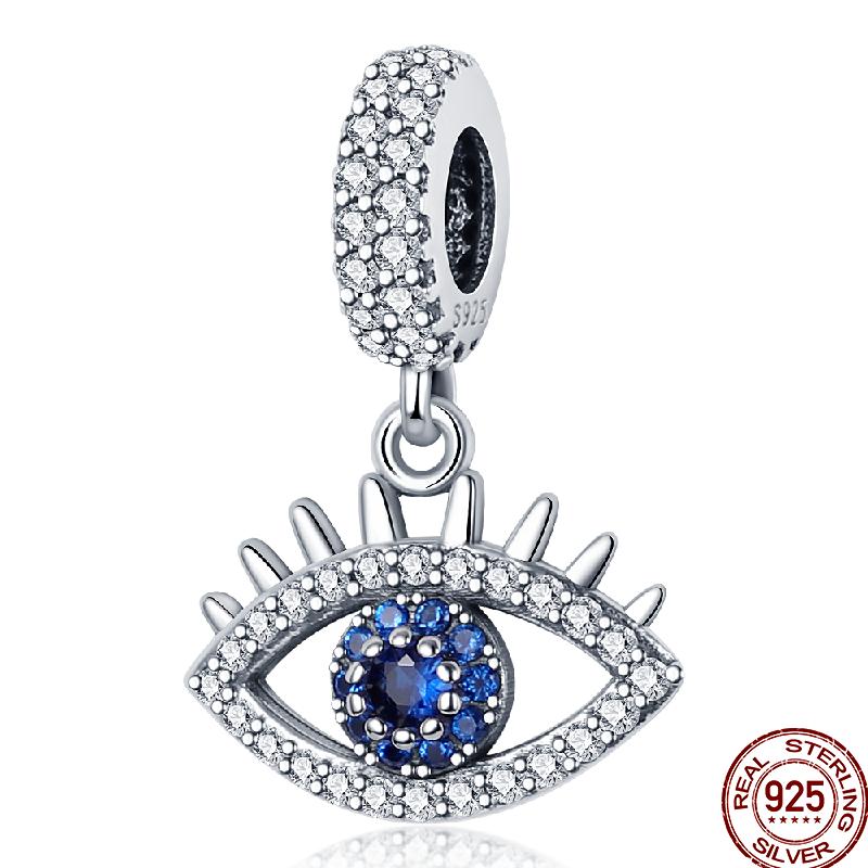 Copper Cross Bible Dove Holy Blessing Demon Eye Shiny Charm Bead Fit Pan Original Bracelet Diy Exquisite