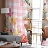 Easter Bunny Tulip Branch Eggs Plaid Tulle Curtains For Living Room Sheer Curtain For Bedroom Kitchen Blinds Voile Curtains