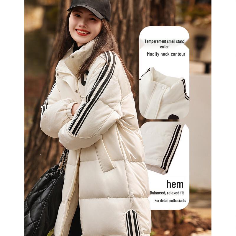 Damen 90% Entendaunen Lange Pufferjacke