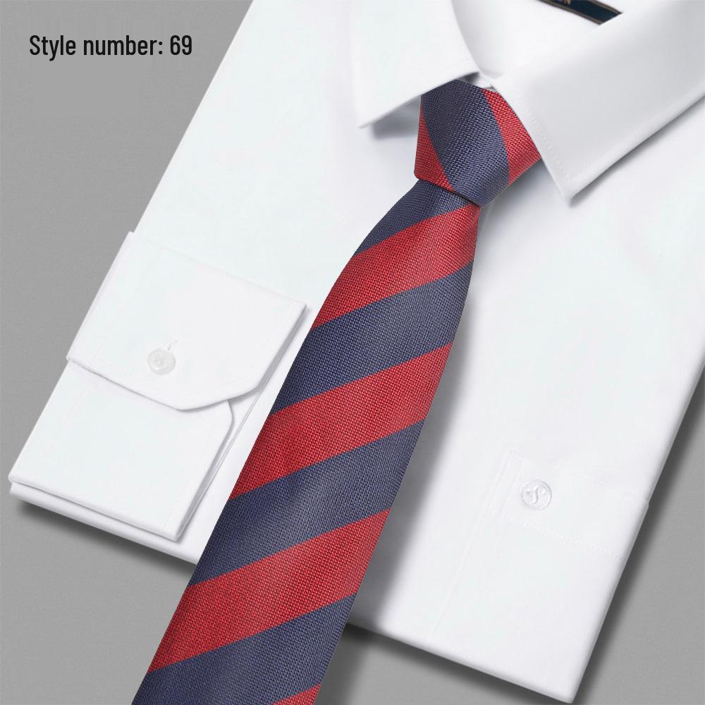 2025 New Men's 6cm Polyester Silk Business Casual Tie
