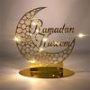Ramadan Kareem Akrylová ozdoba Eid Mubarak Dekorace pro domov Islámské muslimské párty potřeby Zlatá měsíční dekorace Dárek k EID Al Adha